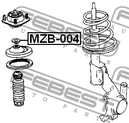 Подшипник опоры амортизатора MAZDA 323 94-01, DEMIO MZB-004 MZB-004 FEBEST