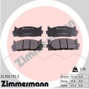 колодки дисковые !перед. 158x57x18 \ Toyota Camry 2.4WT-i/3.0i 01> 24350.175.2 ZIMMERMANN