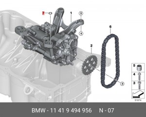 11419494956 Уплотнительное кольцо !OLPUMPE \BMW 1' F20 LCI, F21, F40, F52, 2' F2 11 41 9 494 956 BMW