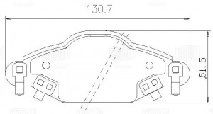 Колодки торм. Toyota Vitz (99-)/Platz (00-) диск. перед. т/с Bosch (PF 4360) PF 4360 TRIALLI