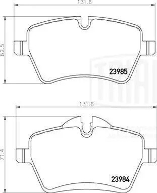 Колодки торм. Mini Cooper S/D/SD (06-) диск. перед. (в компл. с датчиком) (PF 43 PF4388 TRIALLI