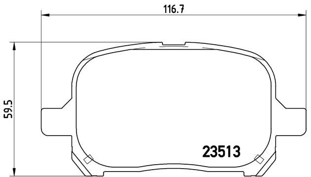 Колодки тормозные TOYOTA Camry (V20) LEXUS передние (4шт.) BREMBO P83040 BREMBO