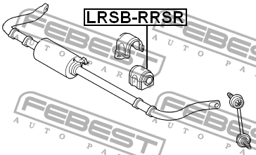 втулка стабилизатора заднего! d23\ Land Rover Range Rover Sport all 05-13 LRSB-RRSR FEBEST