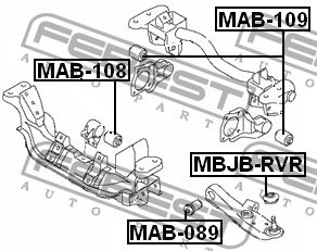 Сайлентблок подушки дифференциала MAB-109 FEBEST