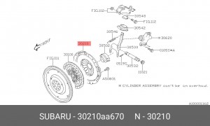 Корзина сцепления 30210-AA670 30210AA670 SUBARU