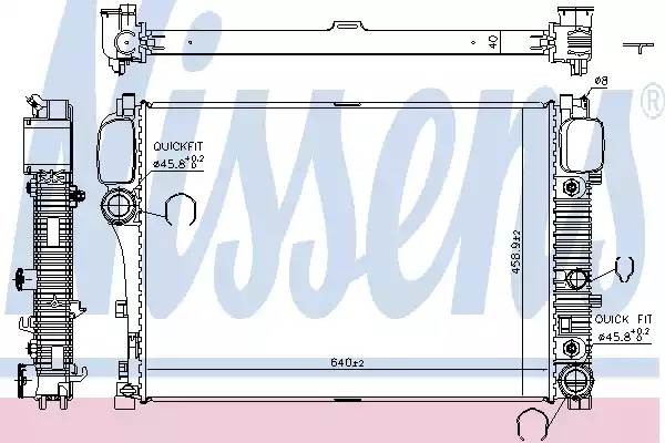 радиатор системы охлаждения!\ MB W221 all 05> 67107A NISSENS