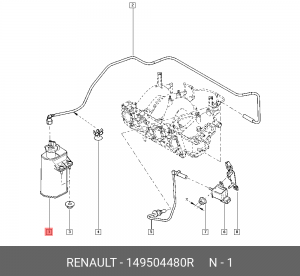 адсорбер топливных паров!\ Renault 149504480R RENAULT