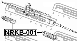 Пыльник рейки рулевой NRKB-001 NRKB-001 FEBEST