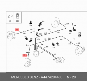 ШЛАНГ ТОРМОЗНОЙ A 447 428 44 00 MERCEDES BENZ