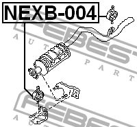 Подвеска глушителя NEXB-004 NEXB-004 FEBEST