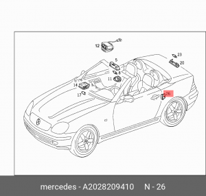 КОНЦЕВИК ДВЕРИ A2028209410 MERCEDES BENZ