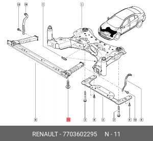 7703602295 Болт м14 7703602295 RENAULT