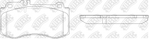 Колодки тормозные MERCEDES E350 (11-17) (3.5),E500 (09-11) (5.5) передние (4шт.) PN0491 NIBK