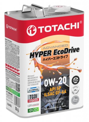 Масло моторное TOTACHI HYPER ECODRIVE SP/GF-6A 0W20 синт.4л E0104 TOTACHI