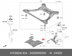 Рычаг подвески HYUNDAI Tucson (21-) передней левый OE 54500N9000 HYUNDAI KIA
