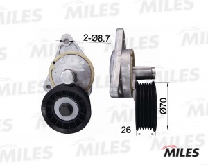 Натяжитель ремня приводного FORD MONDEO/FOCUS 1.6-2.0 -04/MAZDA TRIBUTE AG00301 AG00301 MILES
