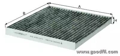 Фильтр салона угольный AG406CFC AG 406 CFC GOODWILL