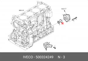 кольцо уплотнит.!гидроусилителя FPM\IVECO EUROTRAKKER/STRALIS CURSOR 13 F3B 500324249 IVECO