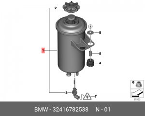 бачок гидроусилителя!\ BMW E60/E65/E70 all 32 41 6 782 538 BMW