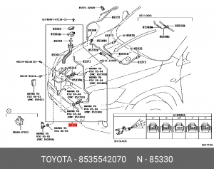 бачок стеклоомывателя!\ Toyota RAV4 85355-42070 TOYOTA