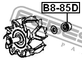 Подшипник шариковый (8x23x14) B8-85D B8-85D FEBEST