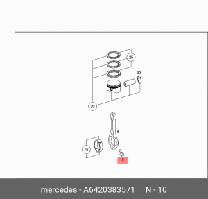БОЛТ 6420383571 A 642 038 35 71 MERCEDES BENZ