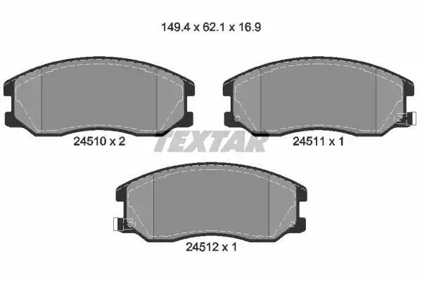 Колодки тормозные CHEVROLET Captiva OPEL Antara передние (4шт.) TEXTAR 2451001 TEXTAR