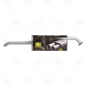 Глушитель Hyundai Solaris (10-)/Kia Rio (11-) седан осн. (алюм. сталь) (EMM 0808 EMM 0808 TRIALLI