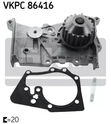 RENAULT CLIO/LAGUNA/MEGANE VAZ LADA LARGUS (2011>) VKPC86416 SKF