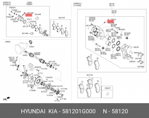 Штуцер HYUNDAI KIA суппорта тормозного прокачной OE 581201G000 HYUNDAI KIA