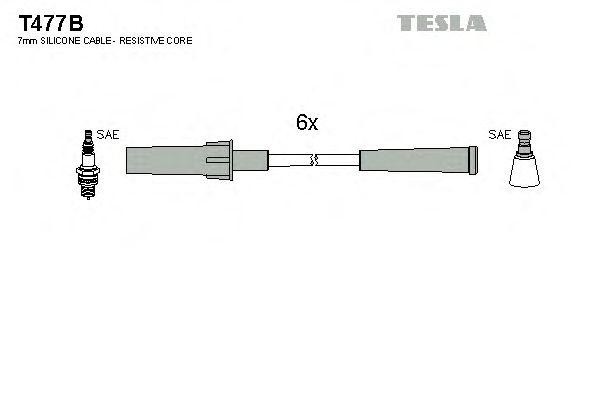 к-кт проводов!\ Chrysler Voyager 3.3/3.8i 00> T477B TESLA