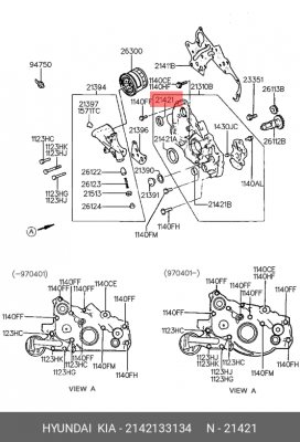 Сальник HYUNDAI Porter,Sonata 5,Santa Fe KIA Sorento вала балансировочного (25х3 2142133134 HYUNDAI KIA