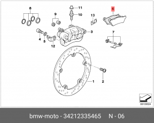 Комплект тормозных колодок, дисковый тормоз 34212335465 34 21 2 335 465 BMW