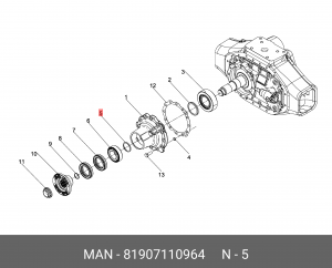 РЕГУЛИРОВОЧНАЯ ШАЙБА 81907110964 MAN
