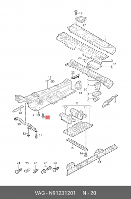 Винт N91231201 N 912 312 01 VAG