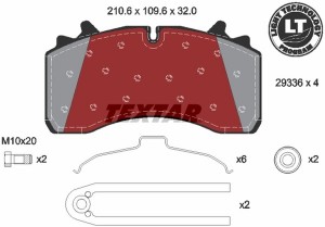 2933601 колодки дисковые! WVA 29336, 22.5' \SAF SKRB 9022WI Wabco Integral 2933601 TEXTAR