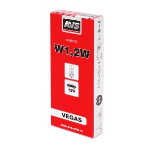 к-т ламп! (W1.2W) W2.1x4.6d 1.2W 12V Vegas 10шт.\ A78957S AVS