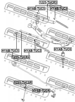 Рычаг задн подвески HYUNDAI TUCSON 2004- 1225-TUCR4 1225-TUCR4 FEBEST