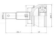 ШРУС Nissan X-Trail T32 (14-) 2.5i CVT 4WD (наруж. перед.) (GO 1456) GO1456 TRIALLI