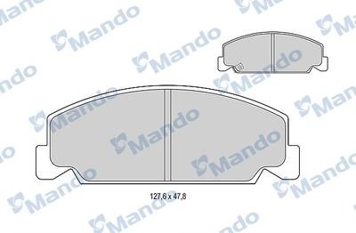 Колодки тормозные HONDA Accord,Civic (83-92) передние (4шт.) MANDO MBF015077 MANDO