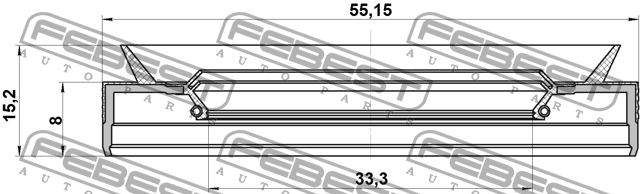 Сальник привода MITSUBISHI Lancer (07-11) переднего FEBEST 95PEY-35550815C FEBEST