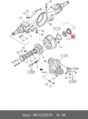 сальник ступицы !задн. внутр.\ ISUZU 8-97122-937-0 ISUZU