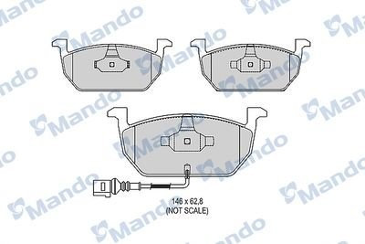 Колодки тормозные VW Golf (12-) SEAT Leon (13-) SKODA Octavia (12-) передние (4ш MBF015291 MANDO
