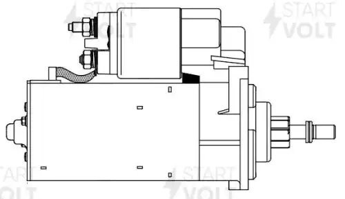 Стартер для а/м VAG Transporter T4 (90-) 1.9D/2.4D/2.5TDI/2.5i 1,7кВт (LSt 1898) LST 1898 START VOLT