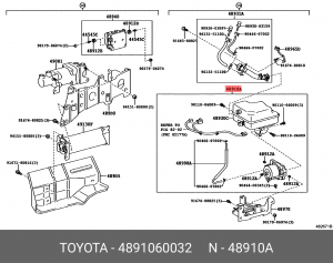 компрессор пневмоподкачки!\ Toyota Land Cruiser 200 07> 48910-60032 TOYOTA