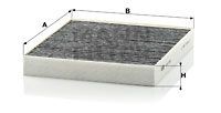 Фильтр салонный угольный CUK2252 CUK2252 MANN FILTER