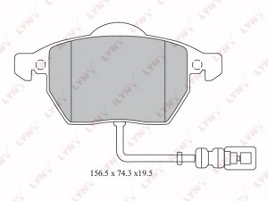 колодки дисковые передние!\ VW Beetle/Bora/Golf 98> BD-1212 LYNXAUTO