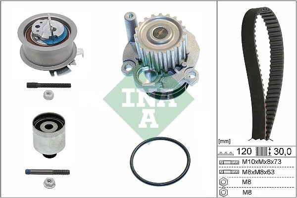 Комплект ГРМ с насосом VW PASSAT (3B/3C) 1.9TDI, 2.0TDI 530020132 530 0201 32 INA