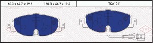 Колодки тормозные дисковые передние AUDI A3 12-SKODA Octavia 12-VW Golf 12- TCA1 TCA1011 TATSUMI