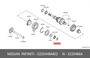 КОЛЬЦО СТОПОРНОЕ 32204-4M402 NISSAN